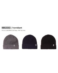 #1 Cuff Toque Tremblant Unisex, Acrylic Ribbed Custom Embroidered (Min 12)