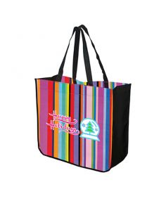 Large Multi-Stripe Recycled Tote
