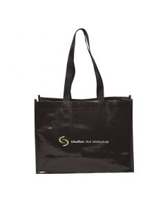 Laminated Tote Bag - 5th Ave Woven Bag - 14" W x 10" H x 5.5" D