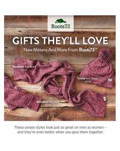 Cuff Toque-  ROOTS73 Shelty Knit & PomPom Custom Embroidered (Min 12)