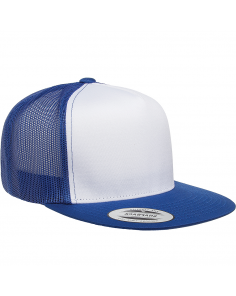 YU6006 - Flat Bill Yupoong Trucker Five-Panel Mesh Custom Embroidered Baseball Hat